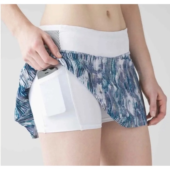 Lululemon Time To Shine Skirt Blurry Belle Multi Battleship White sz 6 - Picture 2 of 8